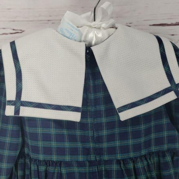 The Children’s Hour Jon Briggs Plaid Peasant Dress Size 5 Made in USA - Picture 3 of 8